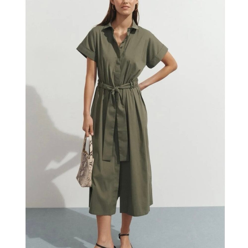 Pietro Brunelli Asia olive green shirt Dress Small